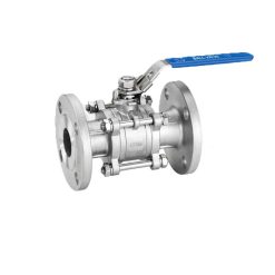 Flanged Stainless Steel Ball Valve w/ Locking Handle 316