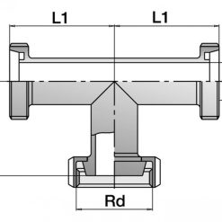 Male - Liner Linked Stainless Tee Food Grade 304/316L Sanitary