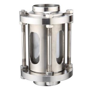 Protected Flow Surveillance Glass with Stainless Pipe Type Welding Connection